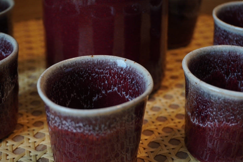 Oxblood Sake Set