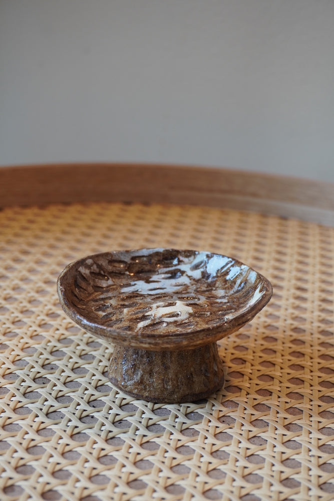 Footed Stoneware Dish