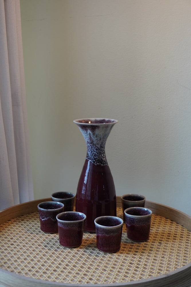 Oxblood Sake Set
